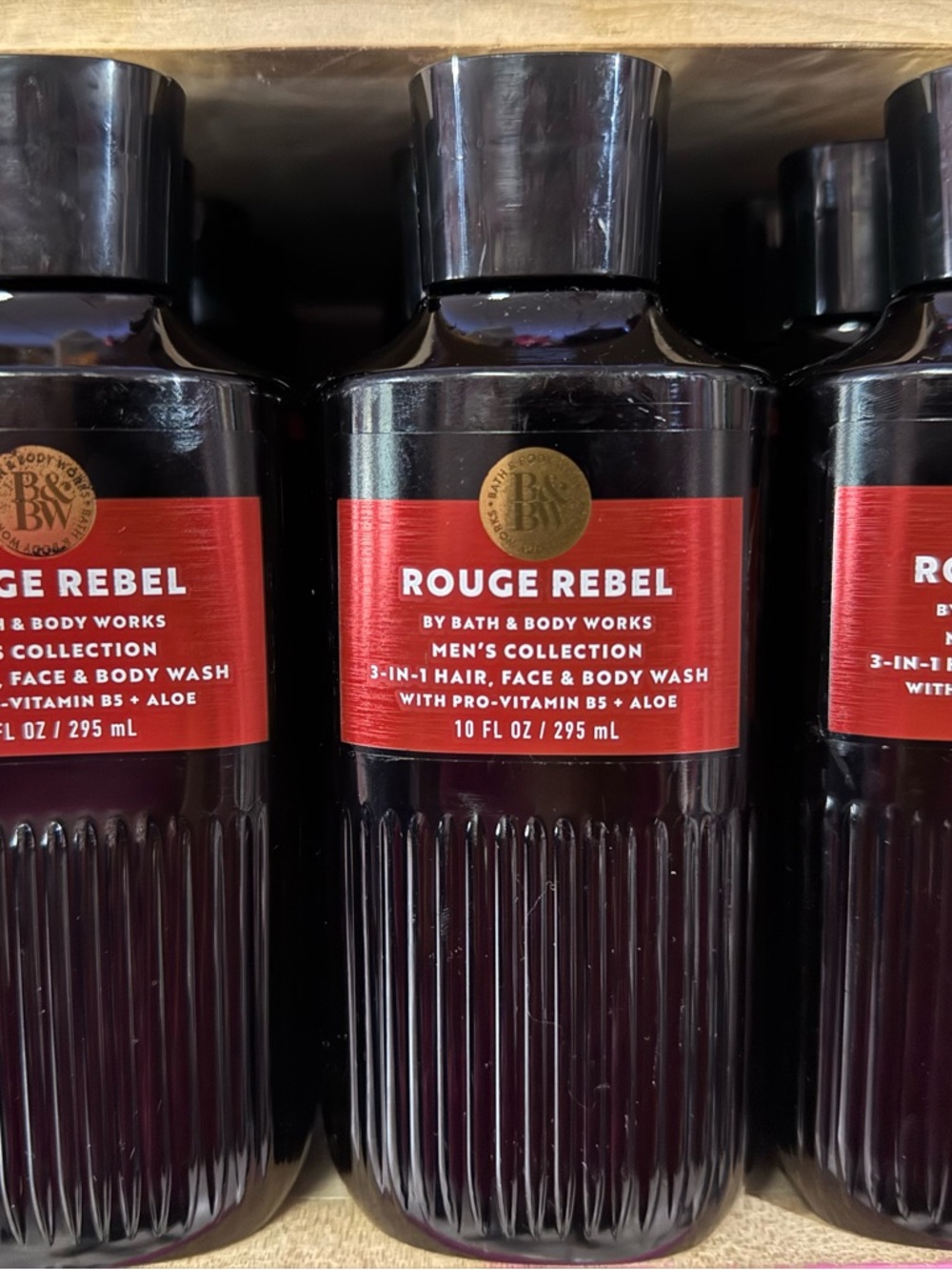 Bath & Body Works Rouge Rebel Men's 3-in-1 Wash - Deep Red Bottle